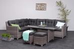 Westminster lounge dining set links - organic grey, Tuin en Terras, Tuinsets en Loungesets, Verzenden, Nieuw, Wicker, Loungeset