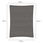 Rechthoek schaduwdoek - Grijs - Waterdoorlatend - 2,5 x 3,5, Tuin en Terras, Schaduwdoeken, Ophalen of Verzenden, Nieuw