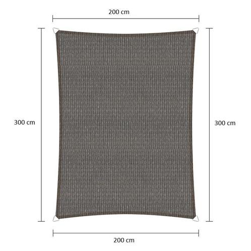 Rechthoek schaduwdoek - Grijs - Waterdoorlatend - 2,5 x 3,5, Tuin en Terras, Schaduwdoeken, Ophalen of Verzenden