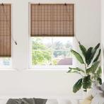 vidaXL Raamblind met gordijnen Bruin 120 x 220 cm Bamboe, Verzenden, Nieuw, Bruin
