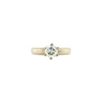 Gouden solitair ring met diamant 14 krt, Sieraden, Tassen en Uiterlijk, Ringen, Verzenden, Zo goed als nieuw, Goud, Goud