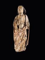 Beeld, Saint Jean polychromé XVIIè - 92 cm - Polychroom hout, Antiek en Kunst
