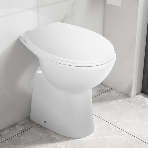 vidaXL Randloos Toilet 7 cm verhoogde hoogte soft-close, Doe-het-zelf en Verbouw, Sanitair, Nieuw, Verzenden