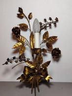 Italian wall gilded wrought iron lamp, an iconic piece of