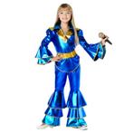 Kostuum Dancing Queen Kind Blauw, Ophalen of Verzenden, Nieuw