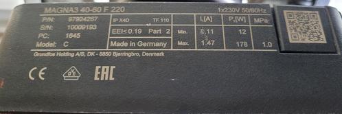 GRUNDFOS POMP  MAGNA3 40-60-F220 GEBRUIKT 97924267, Doe-het-zelf en Verbouw, Verwarming en Radiatoren, Gebruikt, Ophalen of Verzenden
