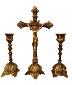 Driedelig kerkstel (3) - Brons - 1960-1970