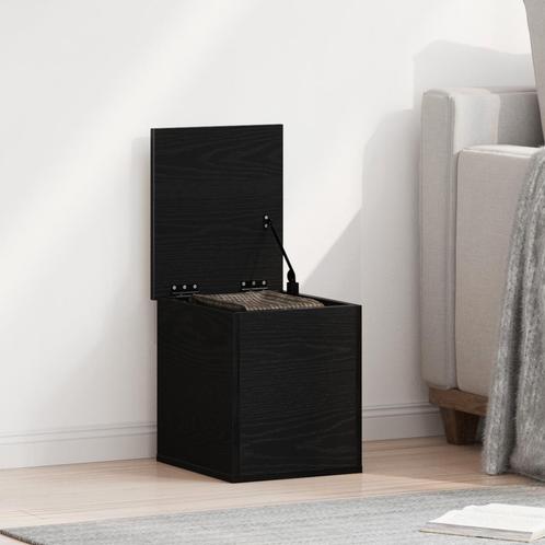 vidaXL Opbergbox 30x35x35 cm bewerkt hout zwart eikenkleurig, Huis en Inrichting, Woonaccessoires | Kisten, Nieuw, Verzenden