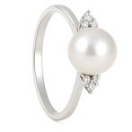 Ring - 18 karaat Witgoud - 0.09ct. tw. Diamant (Natuurlijk), Nieuw