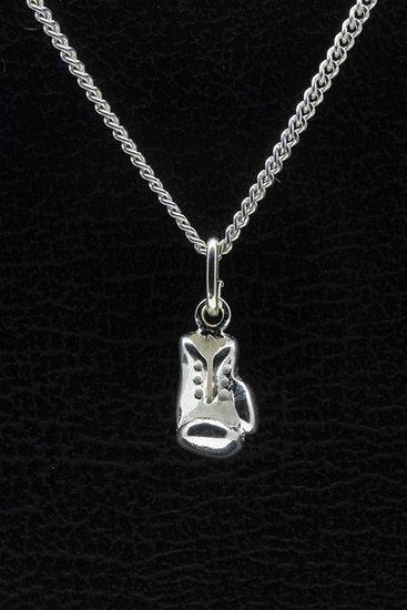 Zilveren Bokshandschoen ketting hanger - middel, Sieraden, Tassen en Uiterlijk, Kettinghangers, Verzenden
