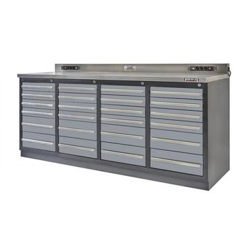 Professionele werkbank – montagetafel 215 x 70 x 95 cm. met beschikbaar voor biedingen