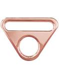 Metalen D-Ring Driehoek Rosé Goud 40 mm (2 stuks)