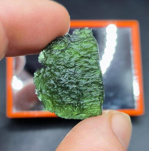 Moldaviet - van Chlum, Zuid-Bohemen - Hoogte: 31 mm -, Verzamelen, Mineralen en Fossielen