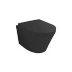 Rimless Wandcloset BWS Mark Mat Zwart PK Met Toiletzitting, Doe-het-zelf en Verbouw, Sanitair, Ophalen of Verzenden, Nieuw, Overige typen