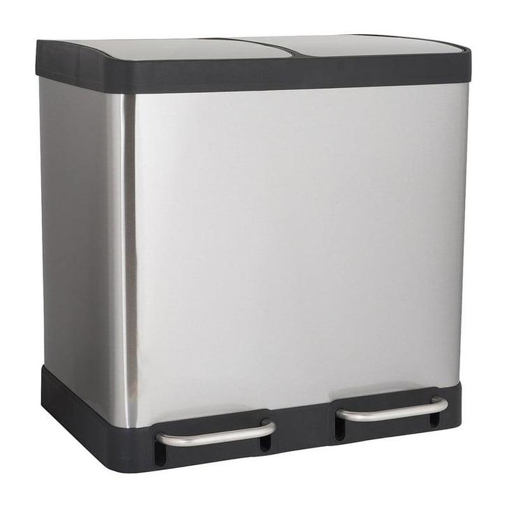 Pedaalemmer 2 vakken - 40 liter, Huis en Inrichting, Woonaccessoires | Prullenbakken, Verzenden