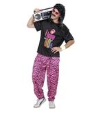 Neon 80S Kostuum Zwart Roze Heren, Kleding | Heren, Carnavalskleding en Feestkleding, Nieuw, Verzenden