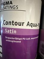 SIGMA Contour Aqua PU Satin - RAL 9010 - 1 liter, Doe-het-zelf en Verbouw, Verf, Beits en Lak, Overige kleuren, Nieuw, Ophalen of Verzenden