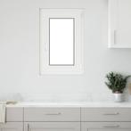 vidaXL Kelderraam RISOR 50x75 cm draai-kiep DIN rechts wit, Doe-het-zelf en Verbouw, Glas en Ramen, Verzenden, Nieuw
