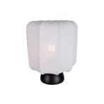 Japandi tafellamp zwart met witte kap - Nori, Huis en Inrichting, Lampen | Tafellampen, Nieuw, Overige materialen, Japandi, Minder dan 50 cm