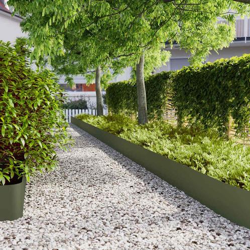 vidaXL Gazonranden 20 st 25x103 cm koudgewalst staal, Tuin en Terras, Overige Tuin en Terras, Nieuw, Verzenden