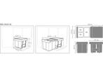 Brabantia Sort & Go Inbouw Prullenbak - 10 + 10 + 20 liter -, Huis en Inrichting, Verzenden, Zo goed als nieuw
