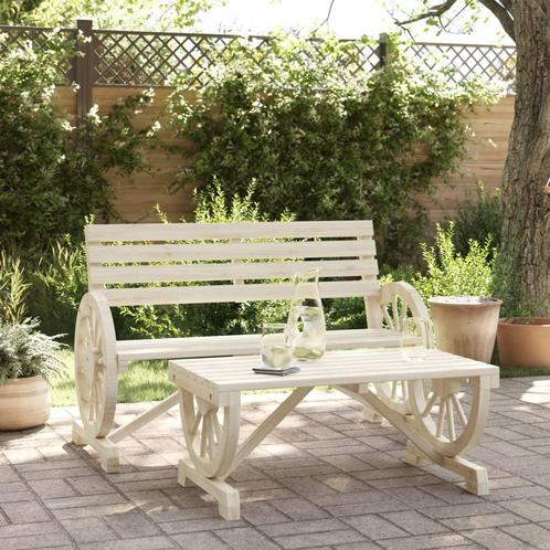 vidaXL 2-delige Loungeset massief vurenhout, Tuin en Terras, Tuinsets en Loungesets, Loungeset, Nieuw, Hout, Verzenden