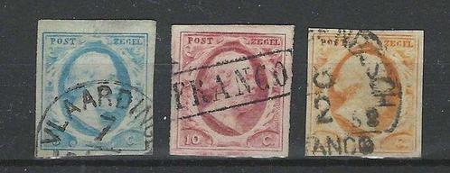 Nederland 1852/1867 - Konig Willem III - NVPH 1/3, 4/6, 7/12, Postzegels en Munten, Postzegels | Nederland