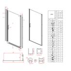 Nisdeur Lacus Giglio Evo Fox 80 cm Met Mat Glas Chroom, Ophalen of Verzenden, Nieuw