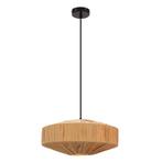 Papieren hanglamp bruin, Daisy, Huis en Inrichting, Lampen | Hanglampen, Nieuw, Ophalen of Verzenden, Landelijk, Metaal