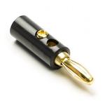 Banaanstekker | Nedis (Verguld, Mannelijk, 4.5 mm, Zwart), Verzenden, Nieuw