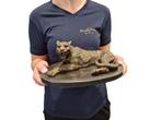 Beeld, Bronze Large Leopard - 11.5 cm - Brons, Marmer, Antiek en Kunst, Curiosa en Brocante