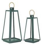 LANTAARN GRENT SET 2 STUKS CM Ø 25X25X57-20X20X45, Huis en Inrichting, Ophalen of Verzenden, Nieuw