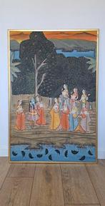 Onbekende kunstenaar - Krishna et les Gopis, Antiek en Kunst, Kunst | Niet-Westerse kunst