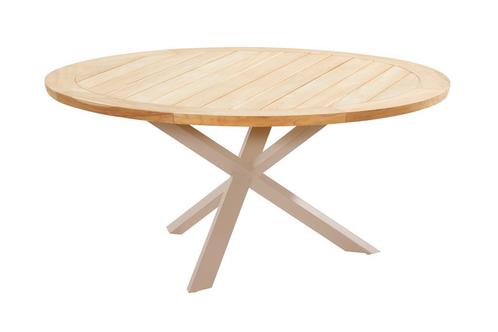 Taste Prado tuintafel - 160 cm. rond - latte, Tuin en Terras, Tuintafels, Nieuw, Hout, Rond, Verzenden