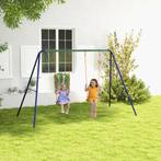 TRUUSK Kinderschommel Met Frame, Dubbele Schommel, Schommelf, Verzenden, Nieuw