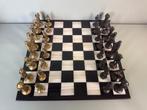 Schaakspel - Luxueus Vintage Marmeren Schaakspel met Massief, Antiek en Kunst
