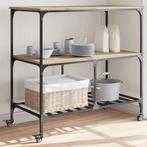 vidaXL Keukentrolley 100x50x95 cm bewerkt hout sonoma, Verzenden, Nieuw