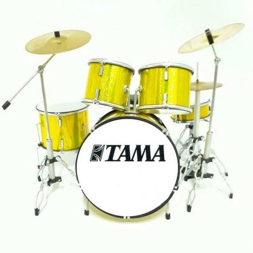Miniatuur decoratief Tama geel drumstel, Verzamelen, Muziek, Artiesten en Beroemdheden, Overige typen, Nieuw, Ophalen of Verzenden