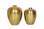 Elegantes Vasen 2er Set ORIENTAL 32cm goud im Rice, Huis en Inrichting, Woonaccessoires | Vazen, Ophalen of Verzenden, Nieuw