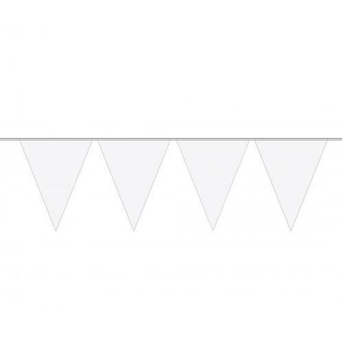 Carnaval vlaggenlijn wit 10 meter - Vlaggenlijnen, Hobby en Vrije tijd, Feestartikelen, Ophalen of Verzenden