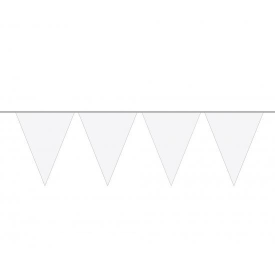 Carnaval vlaggenlijn wit 10 meter - Vlaggenlijnen, Hobby en Vrije tijd, Feestartikelen, Ophalen of Verzenden