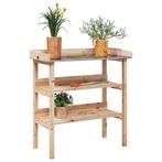 vidaXL Plantentafel met schappen 78x38x82,5 cm massief, Verzenden, Nieuw