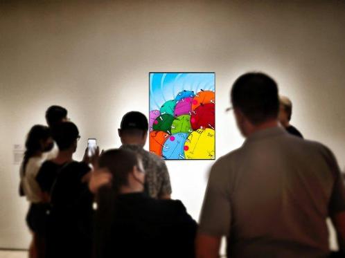 UTOPIA XX - Bubbles and ladybird geometric B18, Antiek en Kunst, Kunst | Schilderijen | Modern