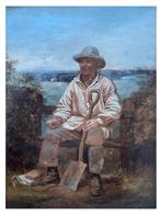 Barbizon School (XIX) - Peasant Farmer Taking a Break
