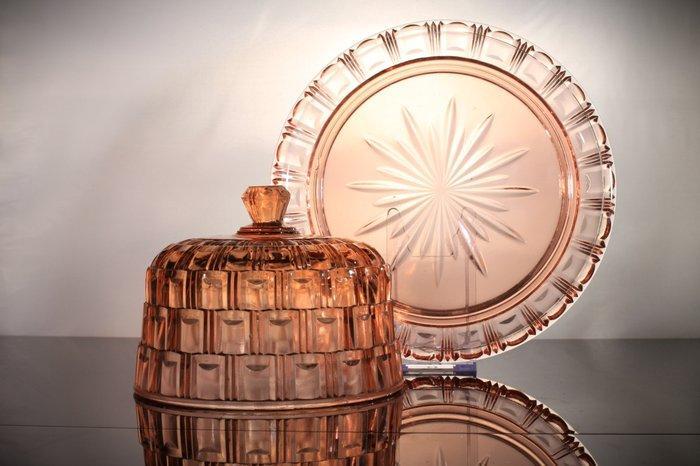 Verreries & Flaconneries de Beignée - Boterschotel - Glas -, Antiek en Kunst, Kunst | Designobjecten