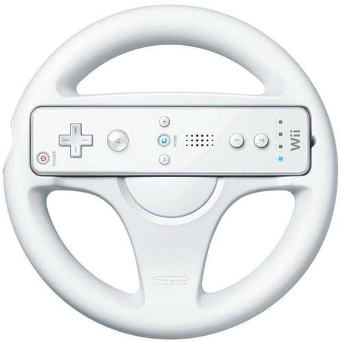Nintendo Wii Wheel-Wit (Wii) Gebruikt, Spelcomputers en Games, Spelcomputers | Nintendo Consoles | Accessoires, Zo goed als nieuw