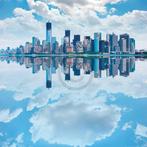 Kunstdruk Shutterstock - Lower Manhatten Skyline 70x70cm, Verzenden, Nieuw