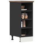 vidaXL Onderkast Riga 30x44,5x81,5 cm bewerkt hout zwart, Huis en Inrichting, Keuken | Keukenelementen, Verzenden, Nieuw, Zwart