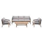Garden Impressions Alora loungeset 4-delig - grey sand, Tuin en Terras, Verzenden, Nieuw