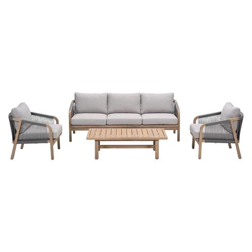 Garden Impressions Alora loungeset 4-delig - grey sand, Tuin en Terras, Tuinsets en Loungesets, Verzenden